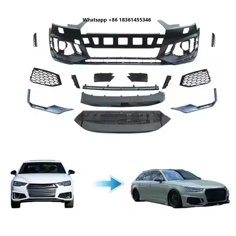 For A4 2017-2020 RS Front Bumper & RearSide Skirt Plastic Modifiable Car Upgrade Body kit
For A4 2017-2020 RS Front Bumper & RearSide Skirt Plastic Modifiable Car Upgrade Body kit