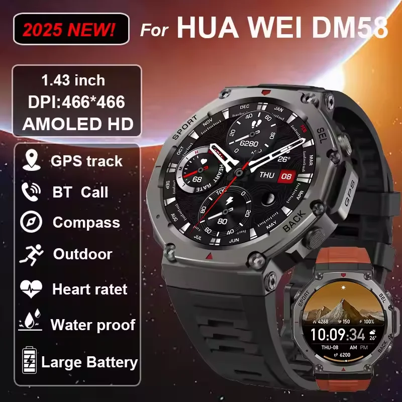 T-Rex 3 GPS Smart Watch 5 ATM Waterproof Built-in Dual-band GNSS Compass Military Sport Smartwatch Men 2025 New For Xiaomi
T-Rex 3 GPS Smart Watch 5 ATM Waterproof Built-in Dual-band GNSS Compass Military Sport Smartwatch Men 2025 New For Xiaomi