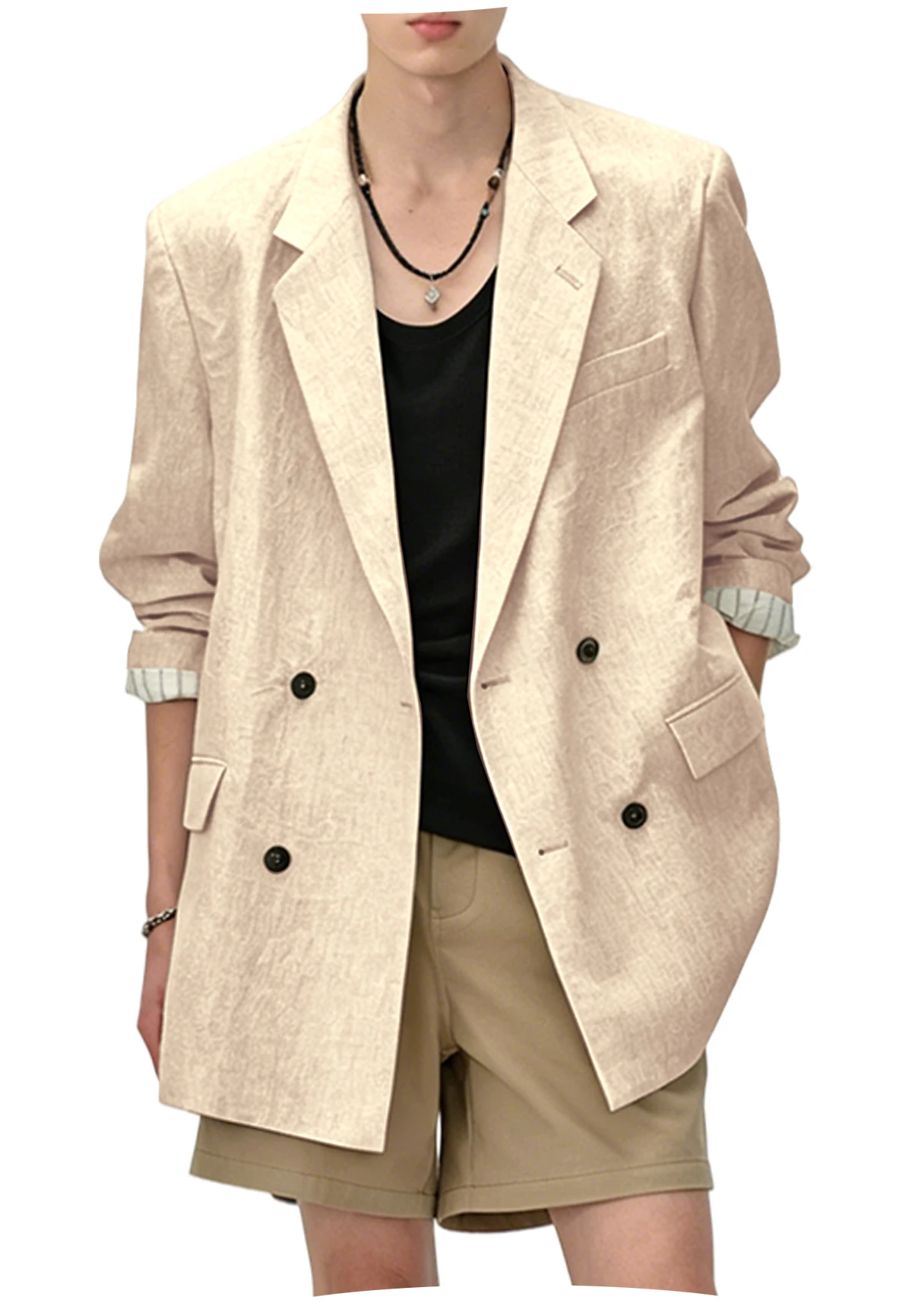 Men's Linen Blend Blazer Breathable Double Breasted Notch Lapel Casual Suit Jacket For Spring Summer Wedding Party
Men's Linen Blend Blazer Breathable Double Breasted Notch Lapel Casual Suit Jacket For Spring Summer Wedding Party
