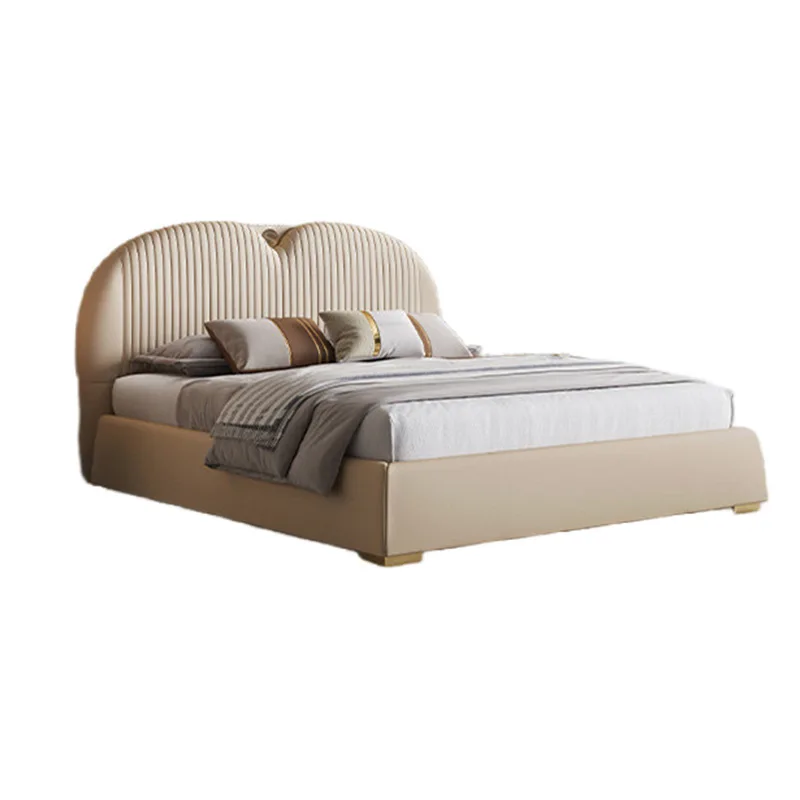 # Modern Light Luxury Leather Bedroom Bed with Storage Modular Design Wooden Frame High-end Double Wedding Bed for Kingsize
# Modern Light Luxury Leather Bedroom Bed with Storage Modular Design Wooden Frame High-end Double Wedding Bed for Kingsize