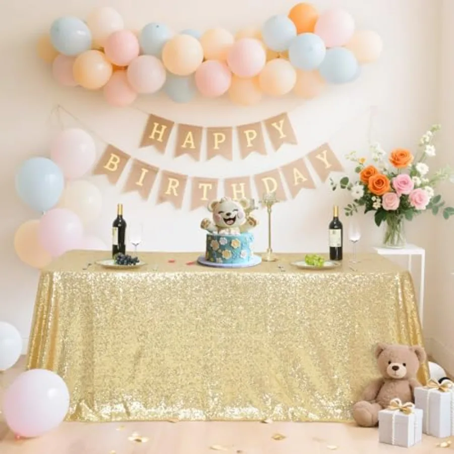 Sequin Tablecloth 90 x 132 Inch Sparkly Table Cloth for Wedding Party Decoration
Sequin Tablecloth 90 x 132 Inch Sparkly Table Cloth for Wedding Party Decoration