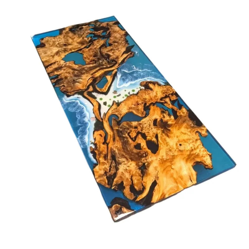 Modern luxury corrugated design walnut and epoxy six-seat rectangular dining table
Modern luxury corrugated design walnut and epoxy six-seat rectangular dining table