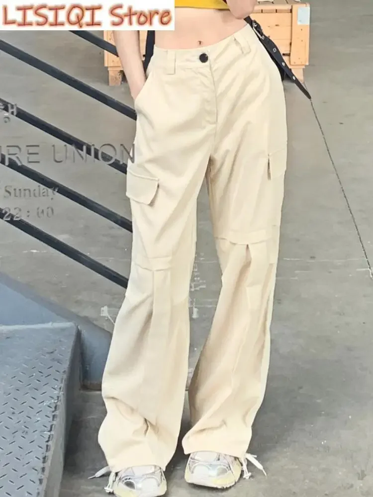 New High Street Fashion Cargo Pants Women Pockets Korean Style Casual Baggy Pants Female High Waist Designer Vintage Pants 
New High Street Fashion Cargo Pants Women Pockets Korean Style Casual Baggy Pants Female High Waist Designer Vintage Pants