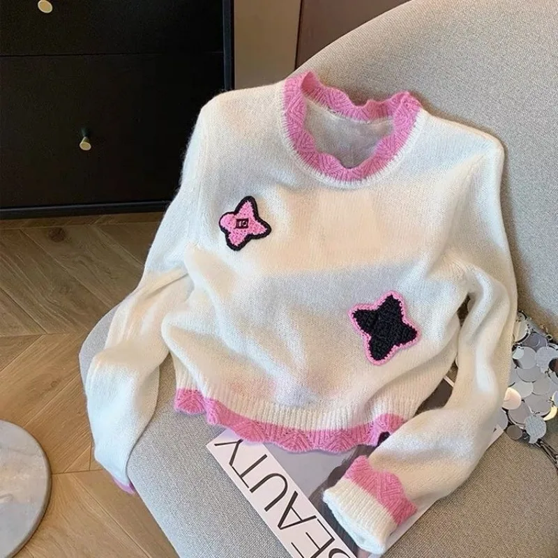Women Autumn Winter Fashion Trend Jacquard Solid Color O-neck Knitting Women Clothing Trend Fashionable Flocking Slim Pullover
Women Autumn Winter Fashion Trend Jacquard Solid Color O-neck Knitting Women Clothing Trend Fashionable Flocking Slim Pullover