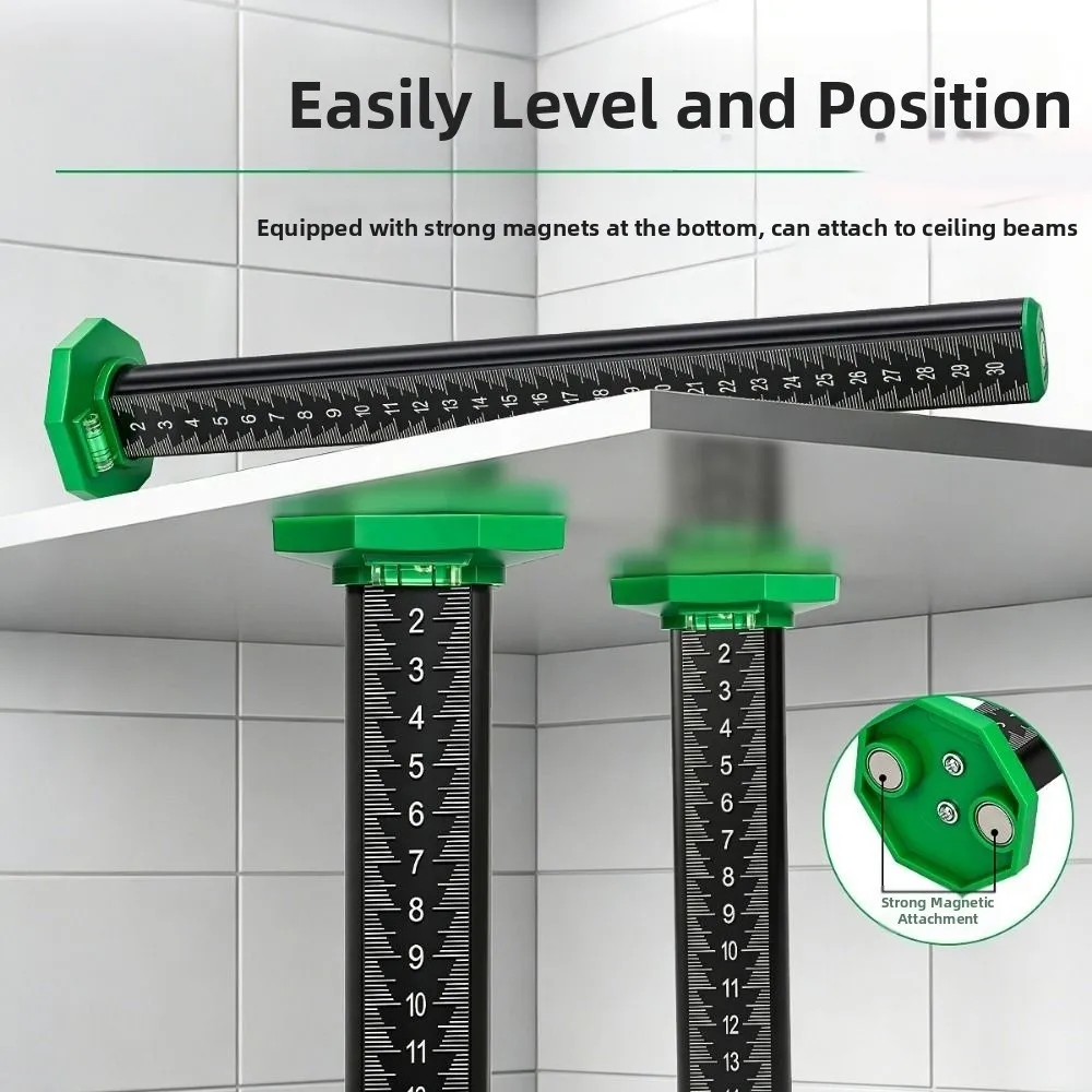 Professional Brick Laying Ruler Level Wall Tile Laying Easy Installation Ceramic Tile Positioning Scale Marking Scales Magnetic
Professional Brick Laying Ruler Level Wall Tile Laying Easy Installation Ceramic Tile Positioning Scale Marking Scales Magnetic