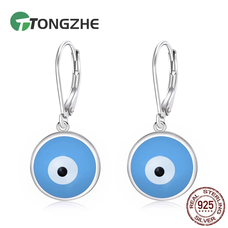 TONGZHE Evil Eye Hoop Earrings 925 Sterling Silver Fashion Blue Enamel Eye Earrings for Women Gift Turkey Fine Jewelry
TONGZHE Evil Eye Hoop Earrings 925 Sterling Silver Fashion Blue Enamel Eye Earrings for Women Gift Turkey Fine Jewelry