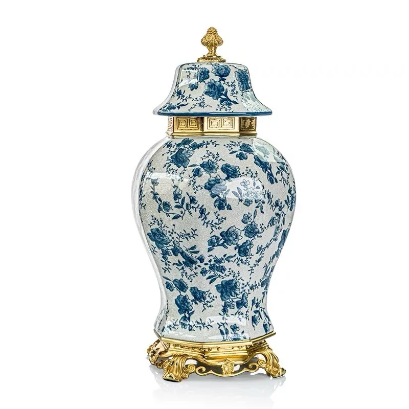 Ceramic Decorative Figurine with Copper Accents for European and American Style Homes For Living Room and Entryway For Blue
Ceramic Decorative Figurine with Copper Accents for European and American Style Homes For Living Room and Entryway For Blue