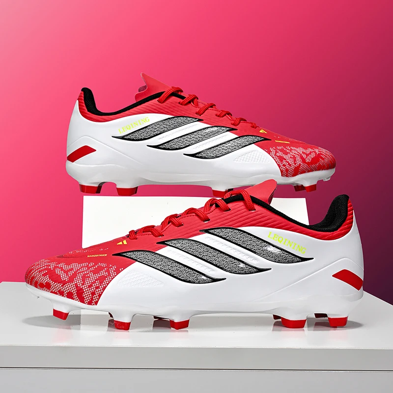 Men's Color-Blocked Lace-Up Soccer Shoes, Non-Slip Lightweight Design, Suitable for Adult Soccer Games, Durable Performance
Men's Color-Blocked Lace-Up Soccer Shoes, Non-Slip Lightweight Design, Suitable for Adult Soccer Games, Durable Performance