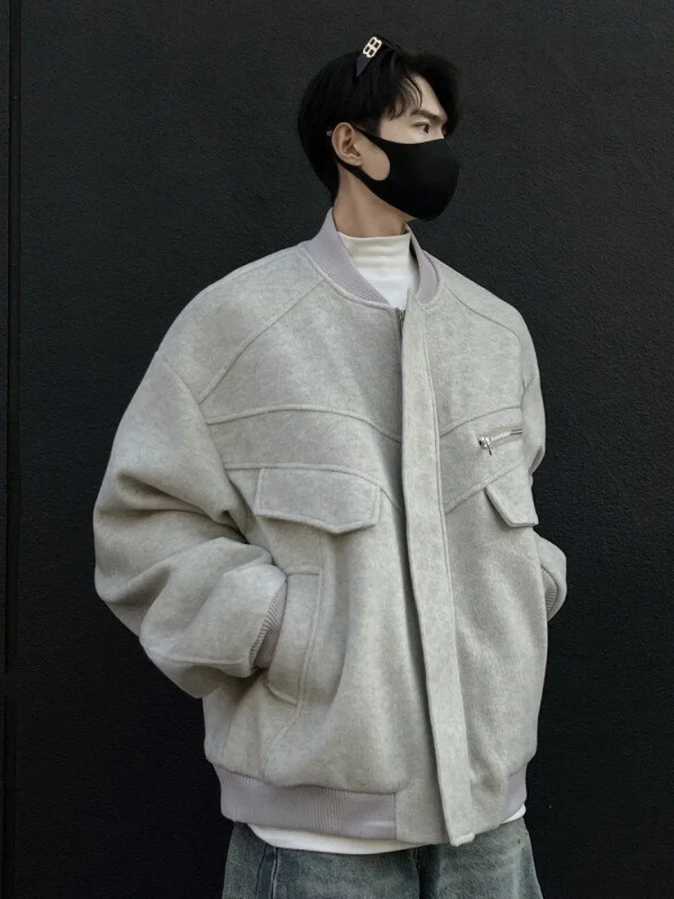 Men's Thiened Winter Baseball Jaet Woolen Coat Casual Flight Sle Cotton Clothing Long Sve Zipper Closure Warmth-Filled
Men's Thiened Winter Baseball Jaet Woolen Coat Casual Flight Sle Cotton Clothing Long Sve Zipper Closure Warmth-Filled