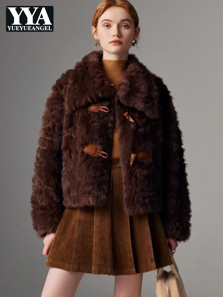 Autumn Winter Women Short Jacket Fashion Cow Horn Button Outerwear Turndown Collar Top Jackets Office Ladies Banquet Party Coat
Autumn Winter Women Short Jacket Fashion Cow Horn Button Outerwear Turndown Collar Top Jackets Office Ladies Banquet Party Coat