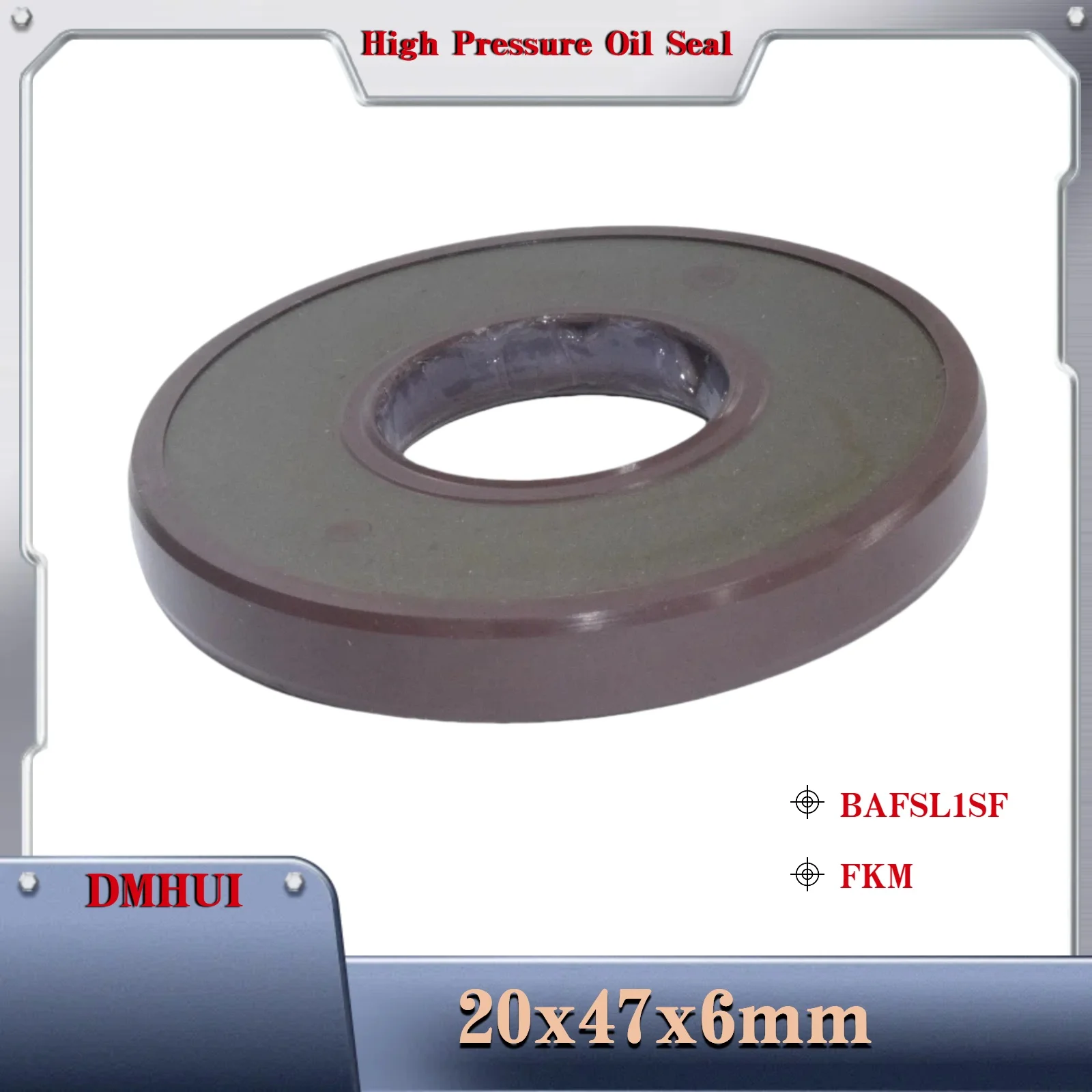 DMHUI, High Pressure Oil Seal Model 20×47×6 BAFSL1SF/FKM, For Hydraulic Pump/Motor Rotary Shaft Sealing 20X47X6
DMHUI, High Pressure Oil Seal Model 20×47×6 BAFSL1SF/FKM, For Hydraulic Pump/Motor Rotary Shaft Sealing 20X47X6