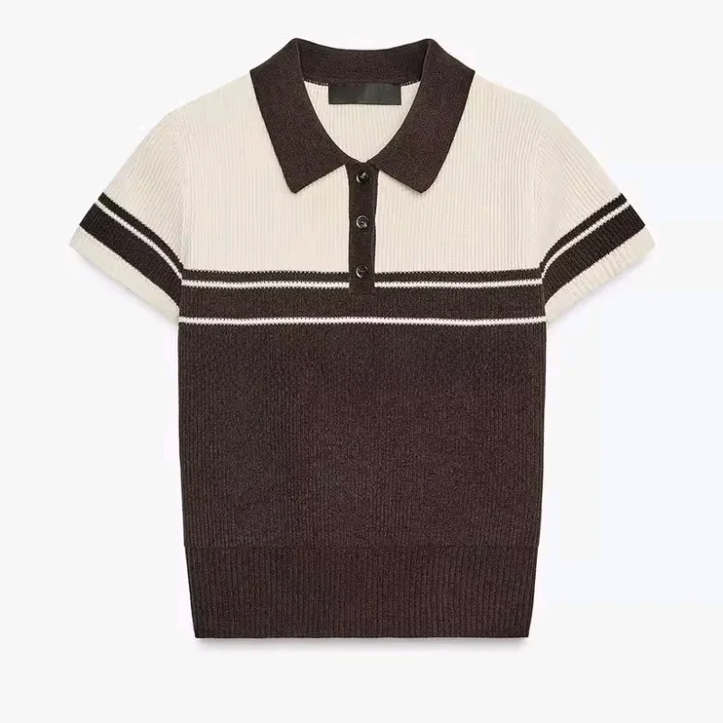 Женский вязаный топ irt Ne ort Sve на пуговицах, осенний топ из полиэфирного волокна в полоску с рисунком, Новое поступление 
Женский вязаный топ irt Ne ort Sve на пуговицах, осенний топ из полиэфирного волокна в полоску с рисунком, Новое поступление