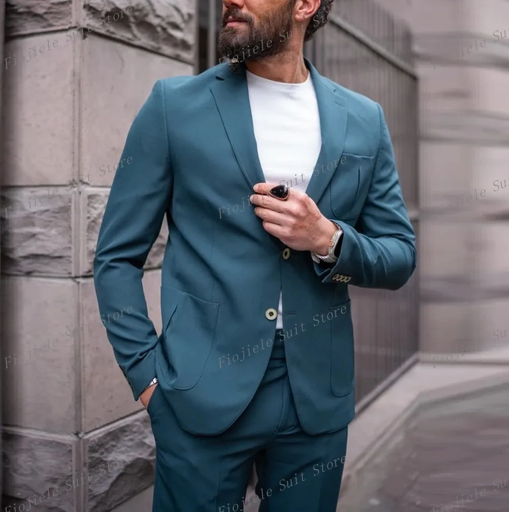 New Blue Men Formal Occasion Business Suit Groom Groomsman Tuxedos Wedding Party Prom Male Clothing 2 Piece Set Blazer Pants
New Blue Men Formal Occasion Business Suit Groom Groomsman Tuxedos Wedding Party Prom Male Clothing 2 Piece Set Blazer Pants