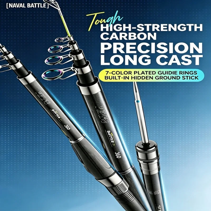 TRUVEX Sea Combat II Carbon 2.7m 302g Ultralight Long Cast Corrosion Resistant Built-in Stand Saltwater Freshwater fishing rod
TRUVEX Sea Combat II Carbon 2.7m 302g Ultralight Long Cast Corrosion Resistant Built-in Stand Saltwater Freshwater fishing rod