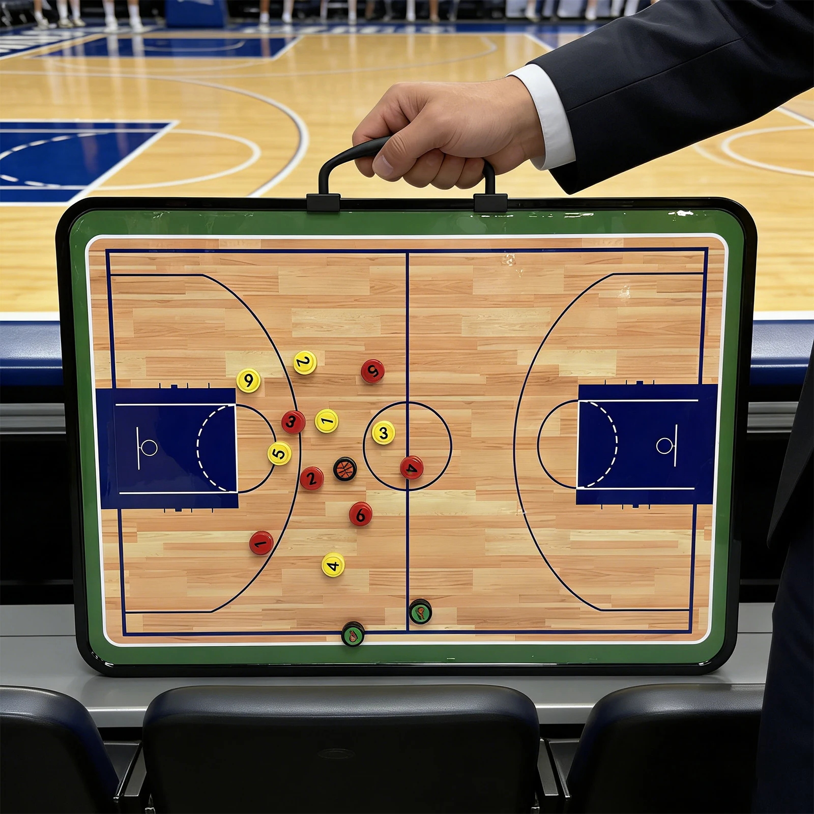 Portable Double Sided Magnetic Basketball Tactical Board Erasable Writable Coach Board with Magnetic Markers for Match Training
Portable Double Sided Magnetic Basketball Tactical Board Erasable Writable Coach Board with Magnetic Markers for Match Training