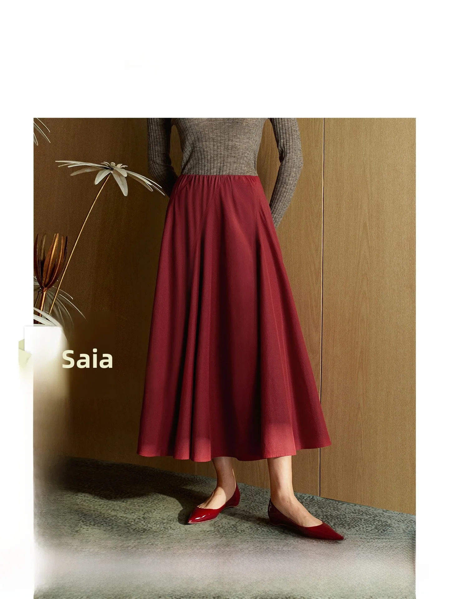 Elegant Red A-Line Skirt Women's Spring Summer New Style Commuter Friendly High Waist Polyester Cotton Blend Skirt
Elegant Red A-Line Skirt Women's Spring Summer New Style Commuter Friendly High Waist Polyester Cotton Blend Skirt