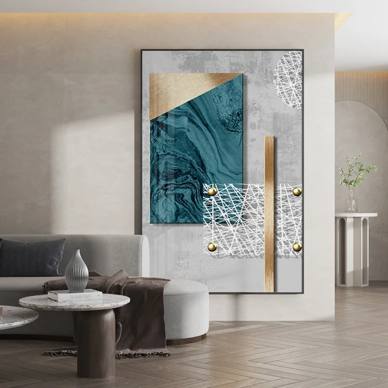 Indoor porch corridor light luxury abstract geometric decorative painting vertical modern minimalist canvas poster
Indoor porch corridor light luxury abstract geometric decorative painting vertical modern minimalist canvas poster