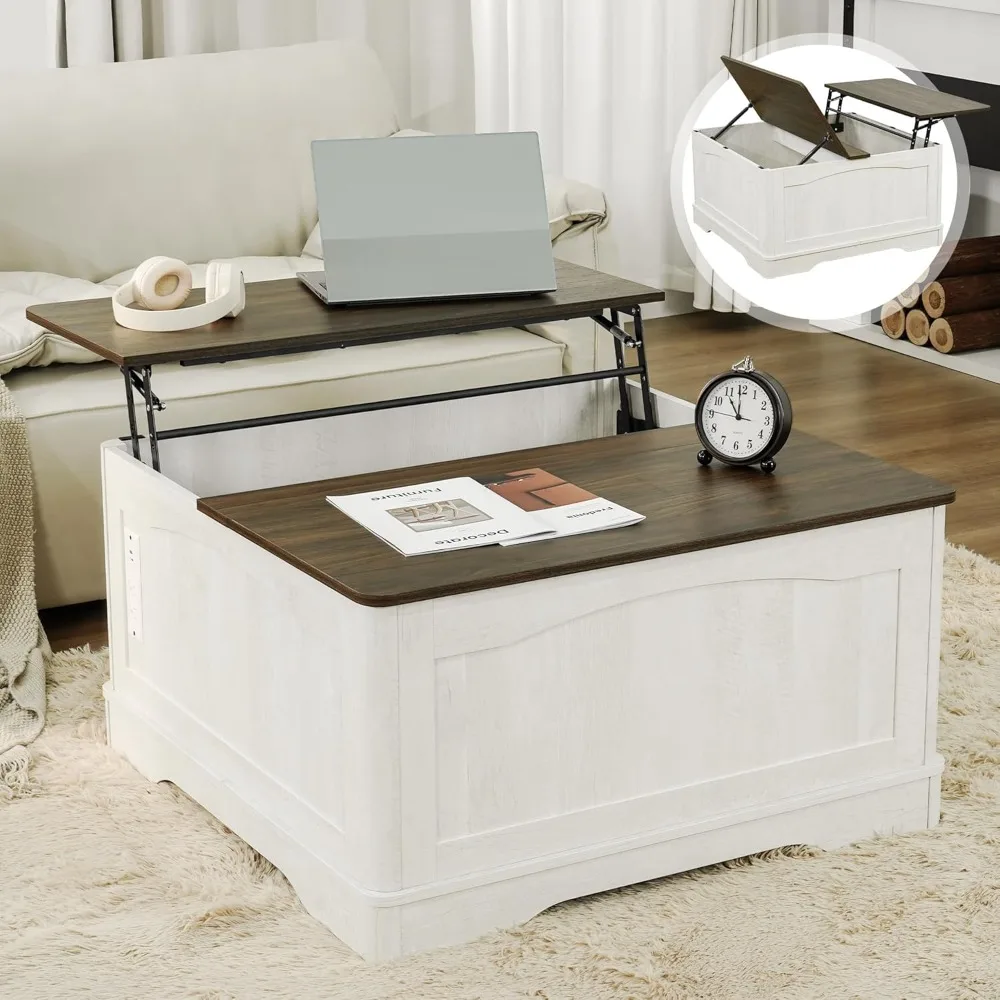 Square Coffee Table, 35.4 inch Lift Top Coffee Table with Storage, Farmhouse Coffee Tables with Large Hidden Compartment for Liv
Square Coffee Table, 35.4 inch Lift Top Coffee Table with Storage, Farmhouse Coffee Tables with Large Hidden Compartment for Liv