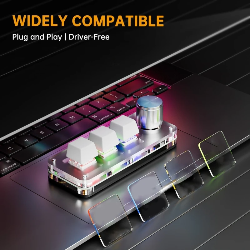 Customizable 3 Key Wireless Keyboard Programmable for Efficient Multitasking 601B
Customizable 3 Key Wireless Keyboard Programmable for Efficient Multitasking 601B