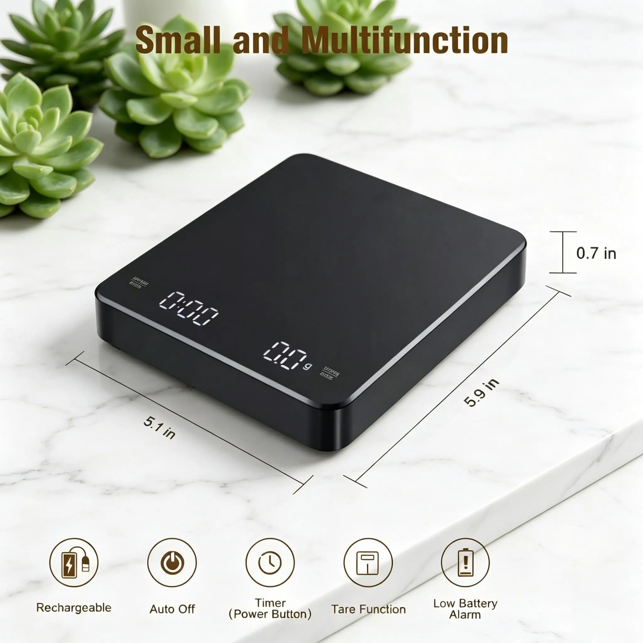 USB Powered Digital Coffee Scale with Timer LED Screen 3KG 0.1g High Precision Kitchen Scale Support Oz/g/ml Units
USB Powered Digital Coffee Scale with Timer LED Screen 3KG 0.1g High Precision Kitchen Scale Support Oz/g/ml Units
