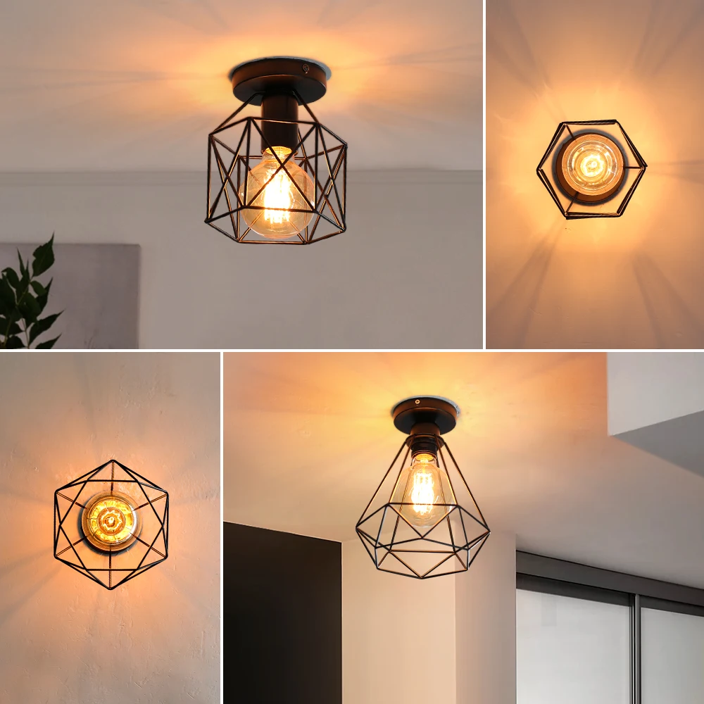 Потолочный светильник в стиле ретро, винтажные светильники Edison Loft E27, светильники для домашнего декора, прихожей, лестницы, крытая клетка, потолочные светильники переменного тока 85-265 В
Потолочный светильник в стиле ретро, винтажные светильники Edison Loft E27, светильники для домашнего декора, прихожей, лестницы, крытая клетка, потолочные светильники переменного тока 85-265 В