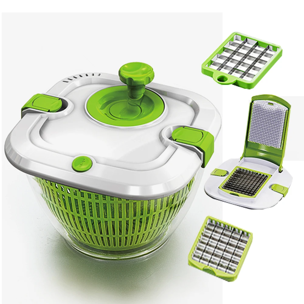 Household Kitchen Multi-Function Manual Salad Spinner Quick Dry Fruit Vegetable Dehydrated Salad Spinner and Cutter
Household Kitchen Multi-Function Manual Salad Spinner Quick Dry Fruit Vegetable Dehydrated Salad Spinner and Cutter