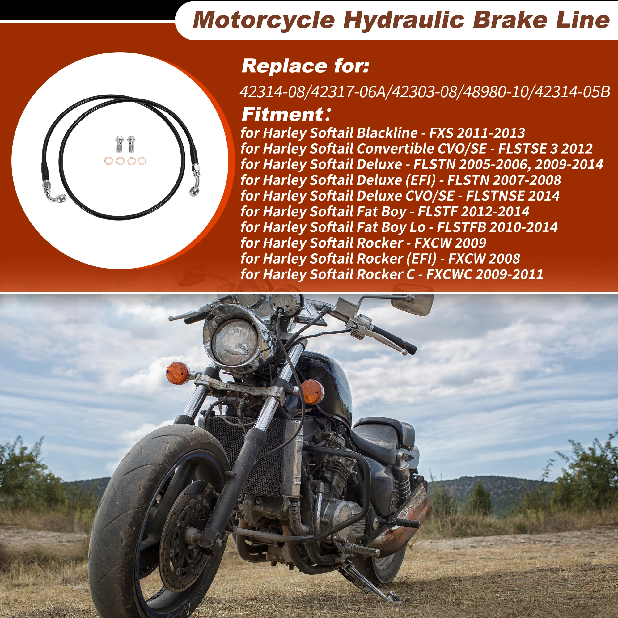 Комплект гидравлических передних тормозных магистралей Motoforti 47 дюймов для Harley Softail 11-13 No 42314-08, черный
Комплект гидравлических передних тормозных магистралей Motoforti 47 дюймов для Harley Softail 11-13 No 42314-08, черный