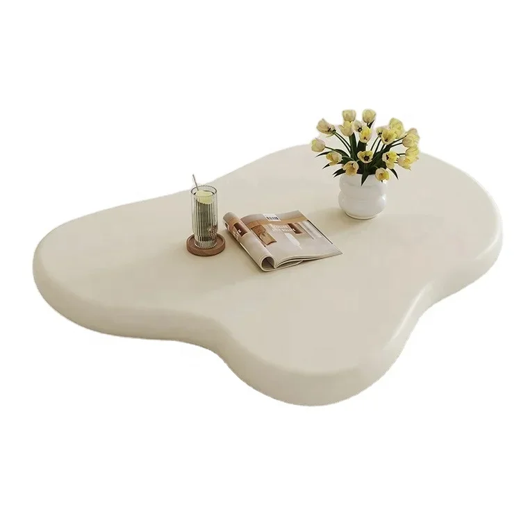Italian style High-quality simple cream irregular shaped table living room furniture Coffee table 
Italian style High-quality simple cream irregular shaped table living room furniture Coffee table