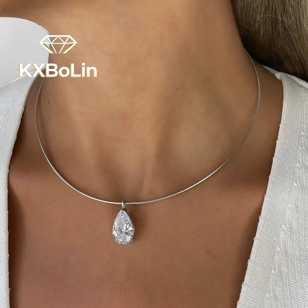 Ожерелье с подвеской из муассанита в форме капли воды 1,8 карата с сертификатом, колье из стерлингового серебра 925 пробы с бриллиантовой цепочкой-пасьянсом для женщин
Ожерелье с подвеской из муассанита в форме капли воды 1,8 карата с сертификатом, колье из стерлингового серебра 925 пробы с бриллиантовой цепочкой-пасьянсом для женщин