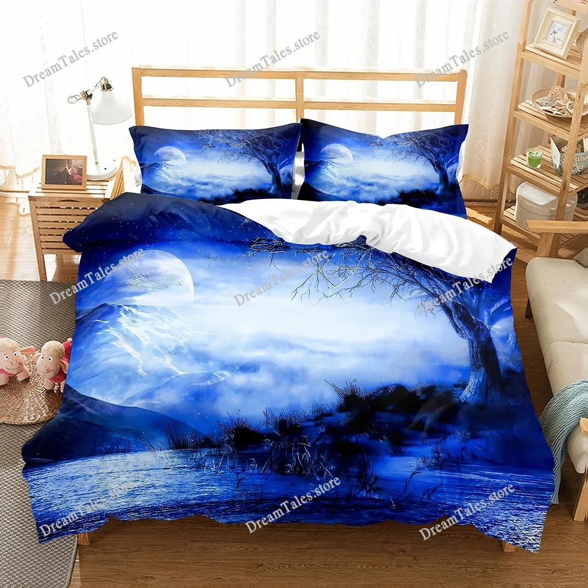 Moon Night Tree Duvet Cover Set Beautiful Landscape Pattern Polyester Comforter Cover with Pillowcase for Men Women Bedding Set7
Moon Night Tree Duvet Cover Set Beautiful Landscape Pattern Polyester Comforter Cover with Pillowcase for Men Women Bedding Set7