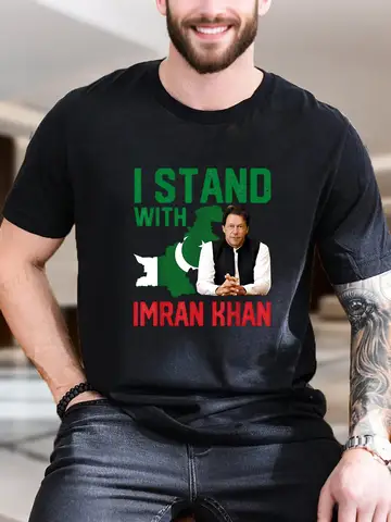 New Arrival Fashion Men's Printed Short Sleeve T-Shirt Pakistan Map Design 100% Cotton Comfortable Breathable Casual Wear Trendy