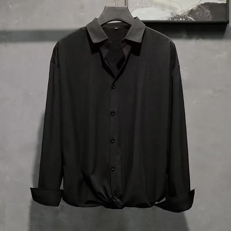 TRSYPHXM new Black shirt men's long sleeved high-end handsome Korean style trendy casual spring/summer Hong Kong style shirt men
TRSYPHXM new Black shirt men's long sleeved high-end handsome Korean style trendy casual spring/summer Hong Kong style shirt men