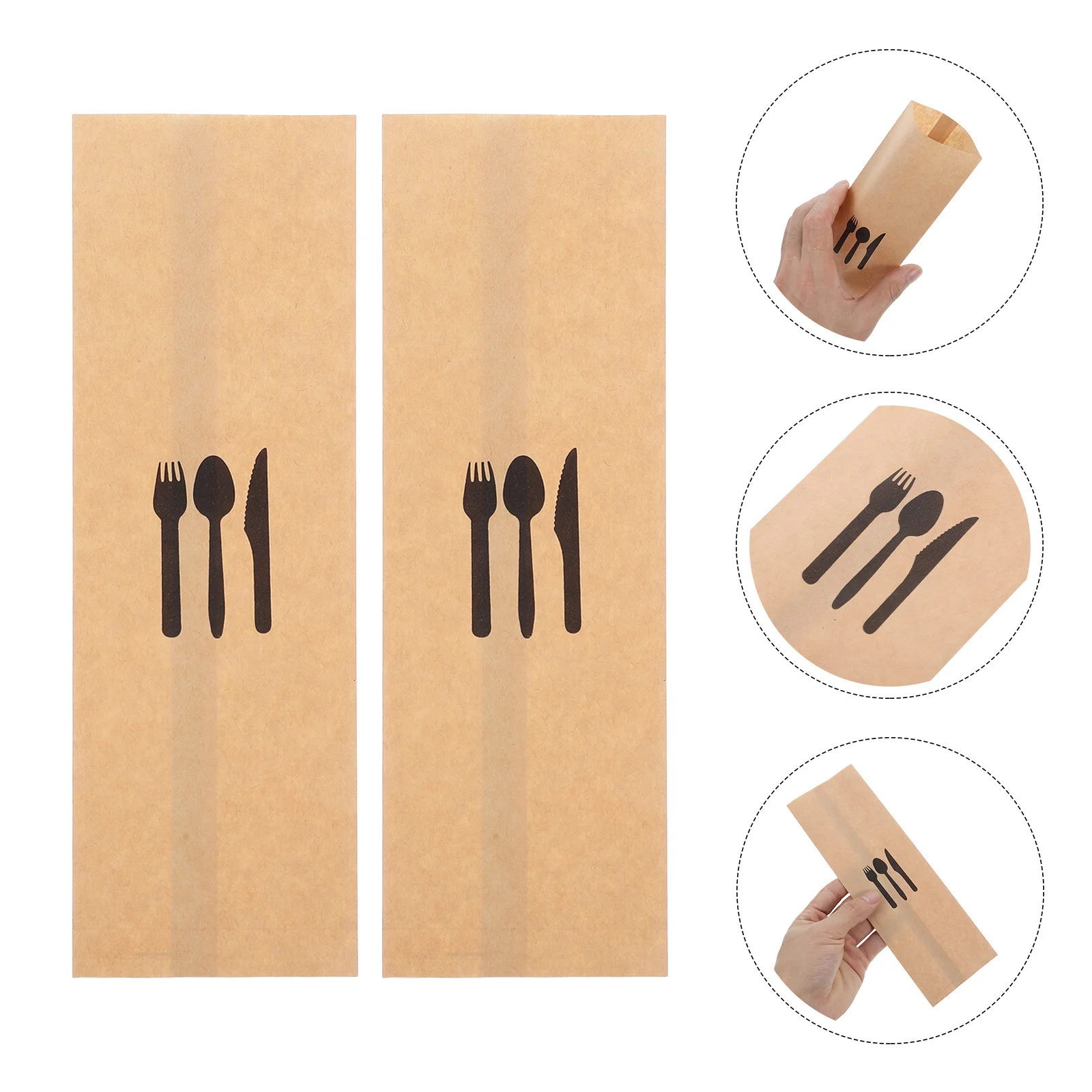 100 Pcs Kraft Paper Cutlery Set Silverware Tableware Bag Holders Storage Pouches Restaurant Cover Hotel Bags
100 Pcs Kraft Paper Cutlery Set Silverware Tableware Bag Holders Storage Pouches Restaurant Cover Hotel Bags