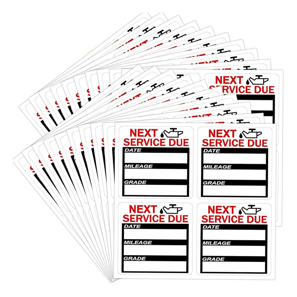 80-300pcs Oil Change Stickers Date Labels Tag Oil Service Reminder Stickers Square Shape Black & White Removable Sticker Labels
80-300pcs Oil Change Stickers Date Labels Tag Oil Service Reminder Stickers Square Shape Black & White Removable Sticker Labels