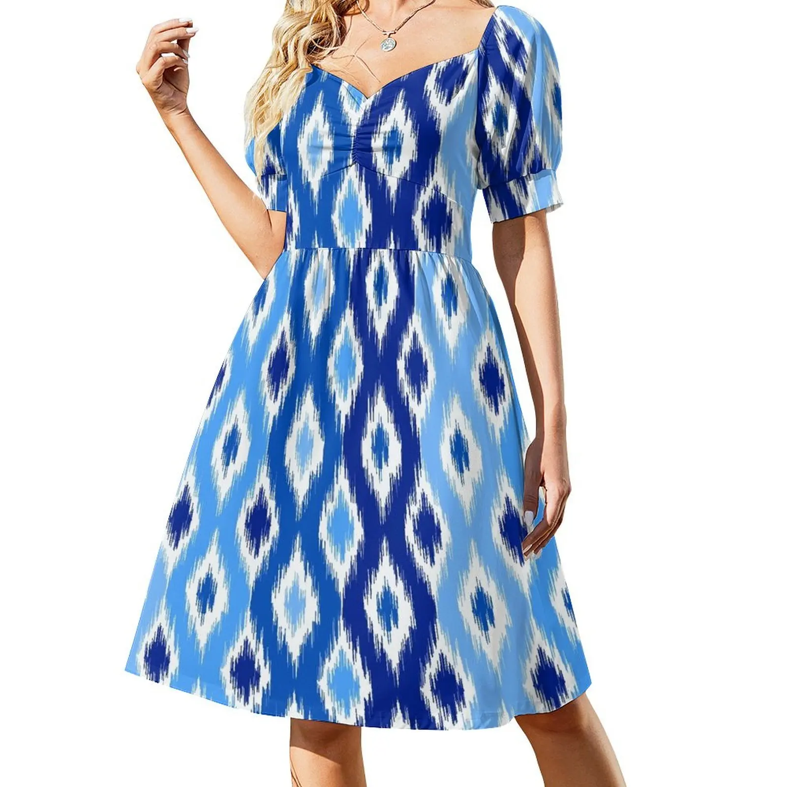 IKAT pattern, indigo blue and white, 02 Short-Sleeved Dress summer dresses womens 2025 dress for women summer Dress
IKAT pattern, indigo blue and white, 02 Short-Sleeved Dress summer dresses womens 2025 dress for women summer Dress