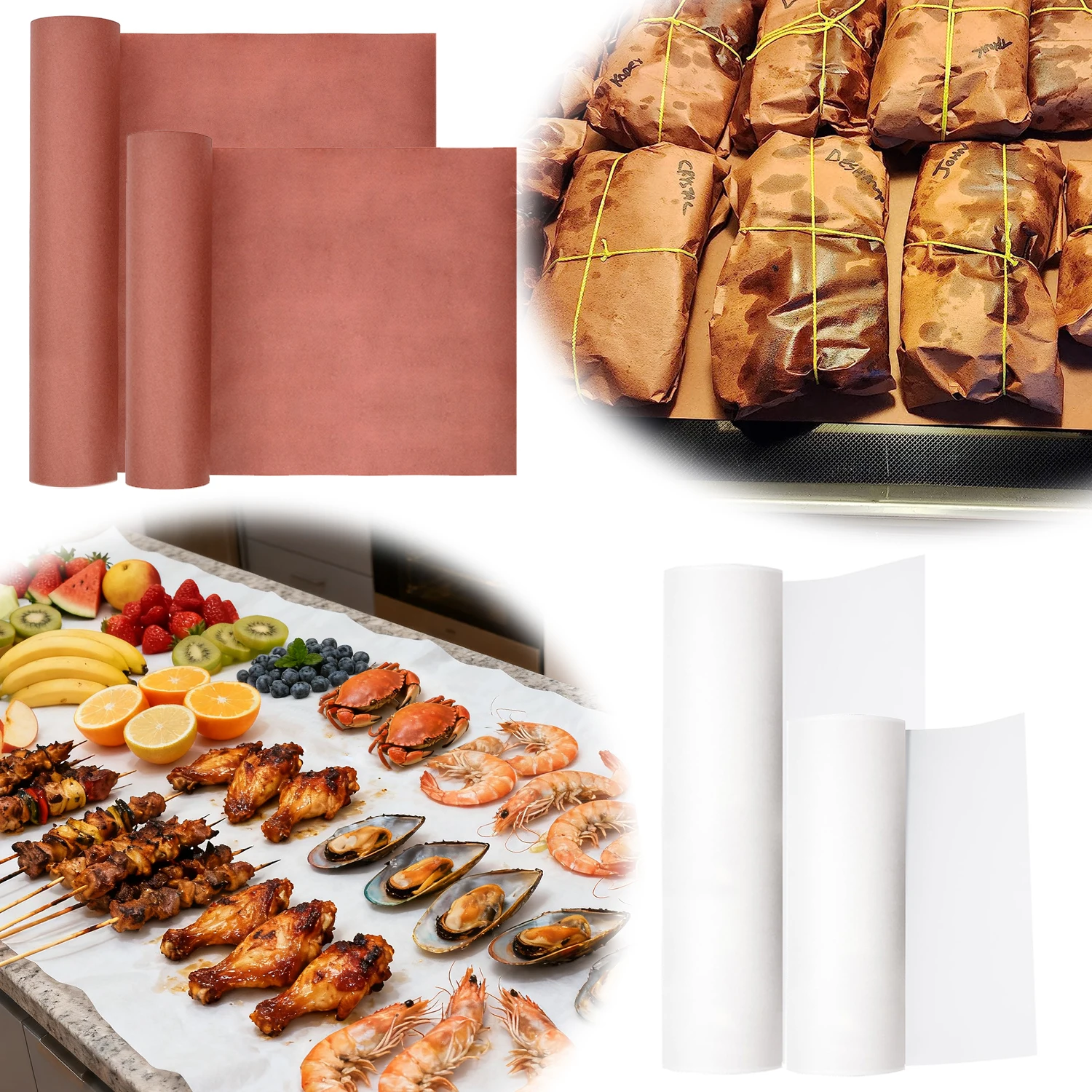 1Roll Texas Style Butcher Paper for Smoking, Unwaxed Peach 30cmx10m, Holds Moisture for Perfect Brisket & Meat
1Roll Texas Style Butcher Paper for Smoking, Unwaxed Peach 30cmx10m, Holds Moisture for Perfect Brisket & Meat