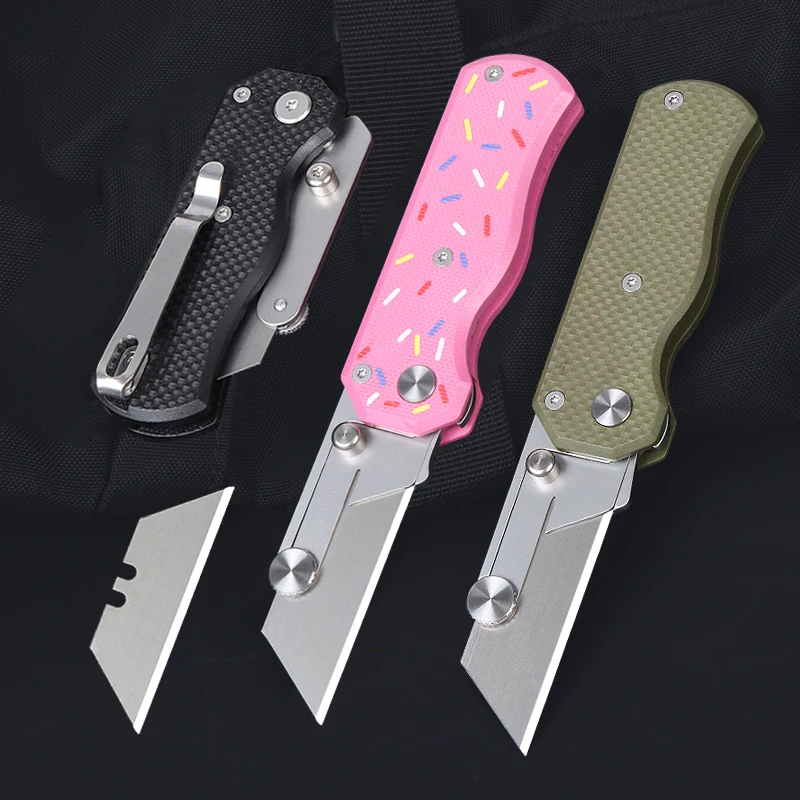 Folding practical knife G10 handle multifunctional outdoor camping knife pocket wallpaper knife hunting and fishing tool
Folding practical knife G10 handle multifunctional outdoor camping knife pocket wallpaper knife hunting and fishing tool