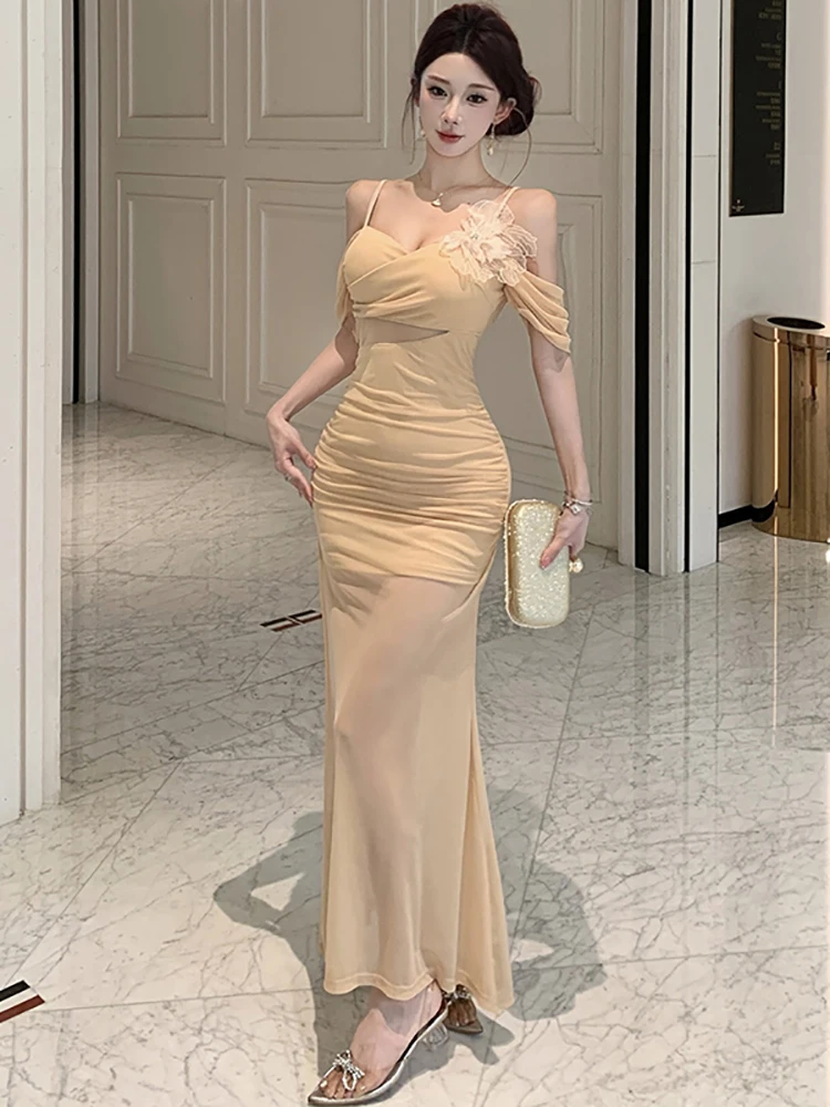 Summer Fashion Patchwork Mesh Hollow Out Sexy Sling Dress Women Elegant Luxury Ruffled Dress 2026 Korean Vintage Evening Dresses
Summer Fashion Patchwork Mesh Hollow Out Sexy Sling Dress Women Elegant Luxury Ruffled Dress 2026 Korean Vintage Evening Dresses