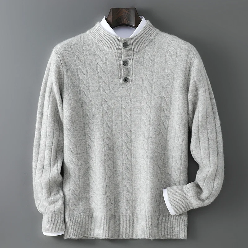 Men's Leisure and Business High Collar Knitted Wool Sweater New Product Autumn/Winter Men's Long Sleeve Pure Wool pullover
Men's Leisure and Business High Collar Knitted Wool Sweater New Product Autumn/Winter Men's Long Sleeve Pure Wool pullover