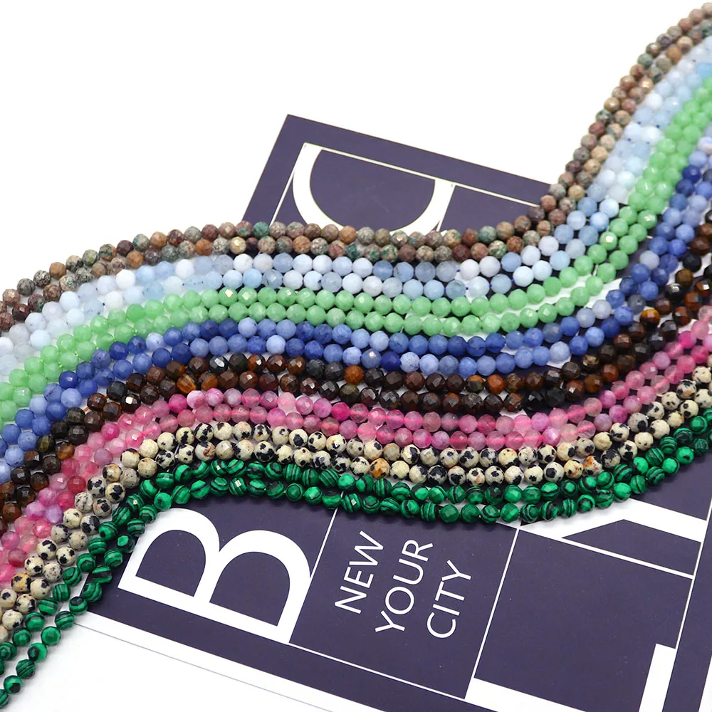 2/3/4mm Small Faceted Natural Stone Round Beads Spotted Stone Malachite Straight Hole Handmade Jewelry Accessories 1 Strand/pack
2/3/4mm Small Faceted Natural Stone Round Beads Spotted Stone Malachite Straight Hole Handmade Jewelry Accessories 1 Strand/pack