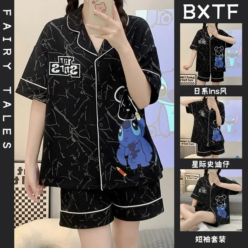 Kawaii Stitch Pajamas Suit MINISO Anime Hello Kitty Lovely Girl Student Short Sleeve Shorts Two Piece Set Student Leisure Wear
Kawaii Stitch Pajamas Suit MINISO Anime Hello Kitty Lovely Girl Student Short Sleeve Shorts Two Piece Set Student Leisure Wear