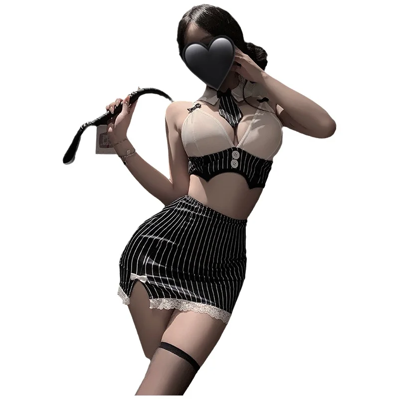 Sexy Sets Striped Bowknot Ultra Short Skirt OL Pure Desire Nightclub Wear Pure Desire Charming Sexy Sets For Woman Charming OM39
Sexy Sets Striped Bowknot Ultra Short Skirt OL Pure Desire Nightclub Wear Pure Desire Charming Sexy Sets For Woman Charming OM39