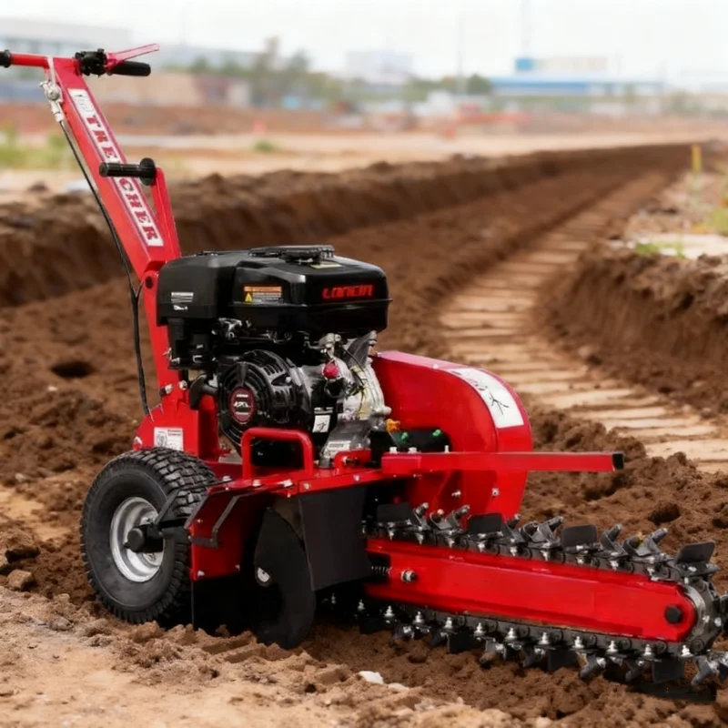 Customized Ditching Machine 7/15HP Max Depth 600mm EPA EU5 Portable Walking 600mm Zanjadora Biocipcatore Mini Chain Trencher
Customized Ditching Machine 7/15HP Max Depth 600mm EPA EU5 Portable Walking 600mm Zanjadora Biocipcatore Mini Chain Trencher