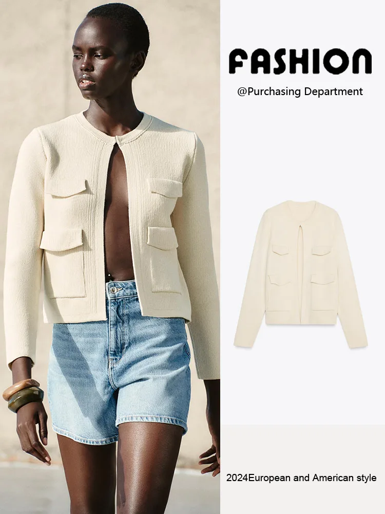Spring New Arrival Women's Slim Fit Knitted Long Sve round Ne Casual Outerwear Commute Sle Faionable ket Decor
Spring New Arrival Women's Slim Fit Knitted Long Sve round Ne Casual Outerwear Commute Sle Faionable ket Decor
