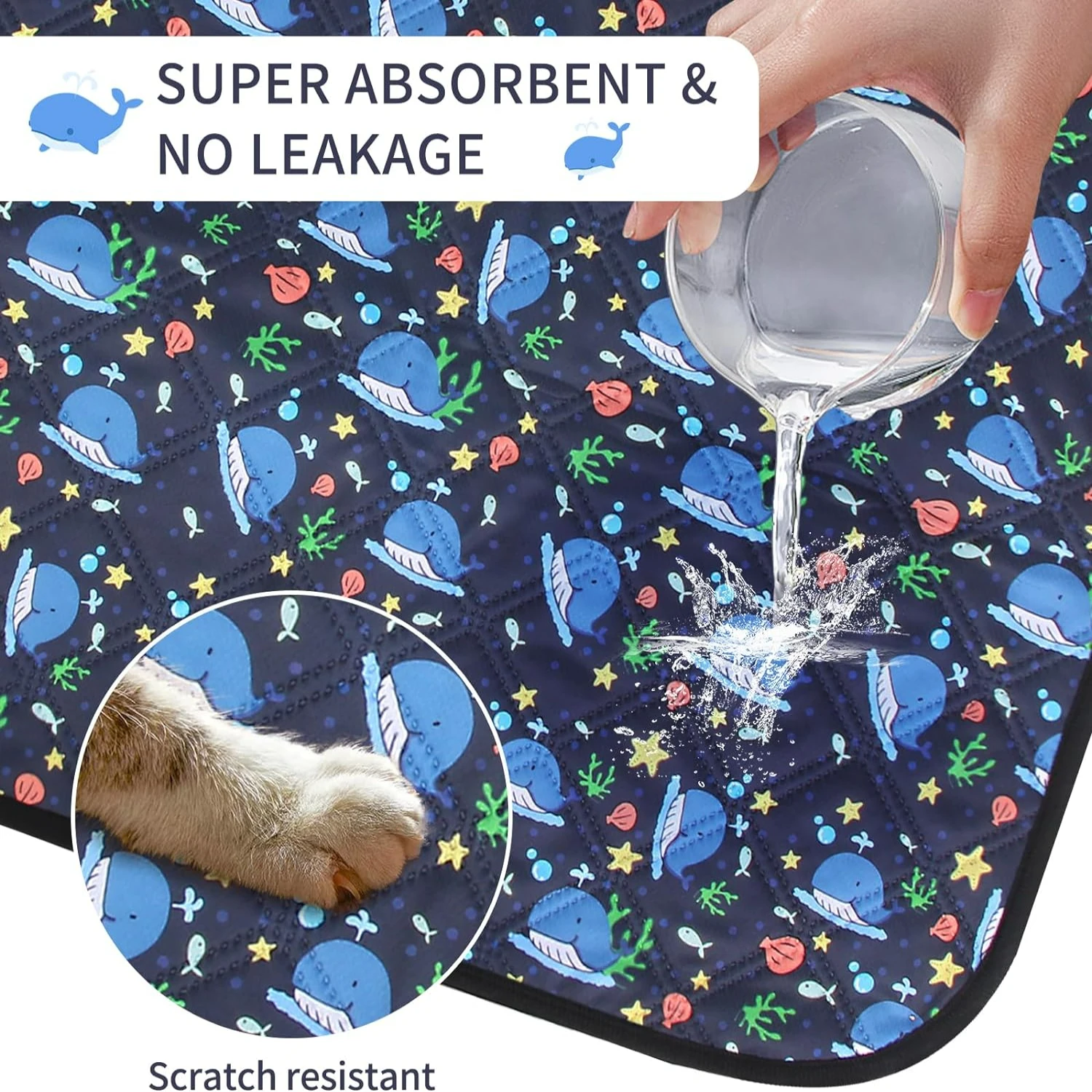 Premium Quality Ultra Absorbent Washable Dog Pee Pads - Waterproof Reusable 2 Pack for Puppy Training - Mat for Whelping, Incont
Premium Quality Ultra Absorbent Washable Dog Pee Pads - Waterproof Reusable 2 Pack for Puppy Training - Mat for Whelping, Incont