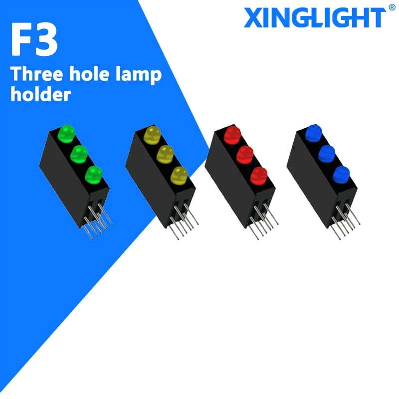 10pcs F3 three hole lamp holder 3mm through hole LED indicator light high - brightness lamp bead
10pcs F3 three hole lamp holder 3mm through hole LED indicator light high - brightness lamp bead