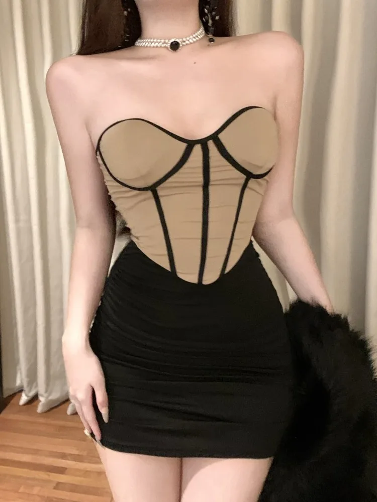 Sexy Pure Desire Spicy Girl Bodycon Fashion Tight Strapless Dress Women's Inner Wear with Chest Pad High-End Sensation
Sexy Pure Desire Spicy Girl Bodycon Fashion Tight Strapless Dress Women's Inner Wear with Chest Pad High-End Sensation