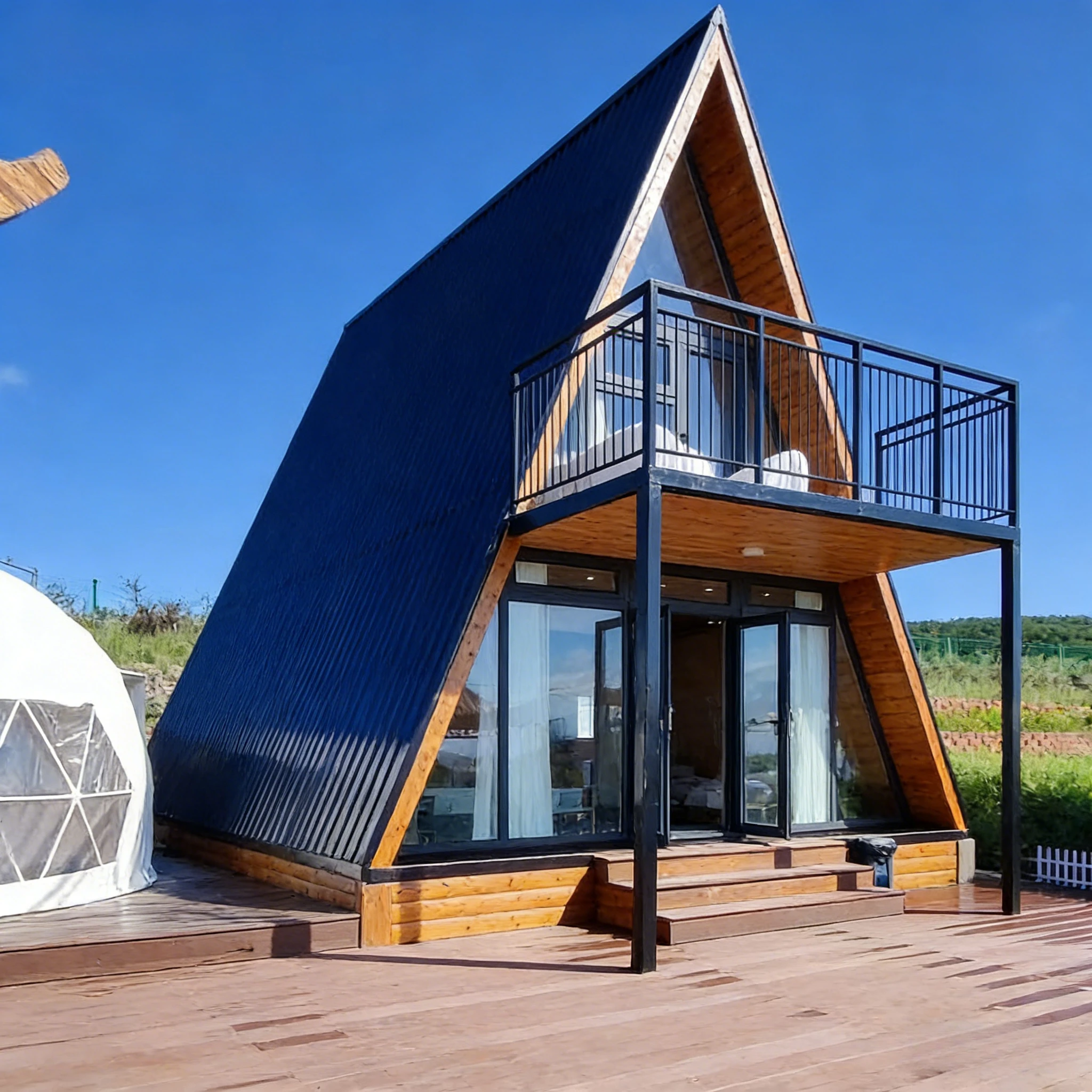 Customizable Luxury Triangular A Frame Prefab House Two Bedroom Detachable Villa for Hotel Mobile Apartment
Customizable Luxury Triangular A Frame Prefab House Two Bedroom Detachable Villa for Hotel Mobile Apartment