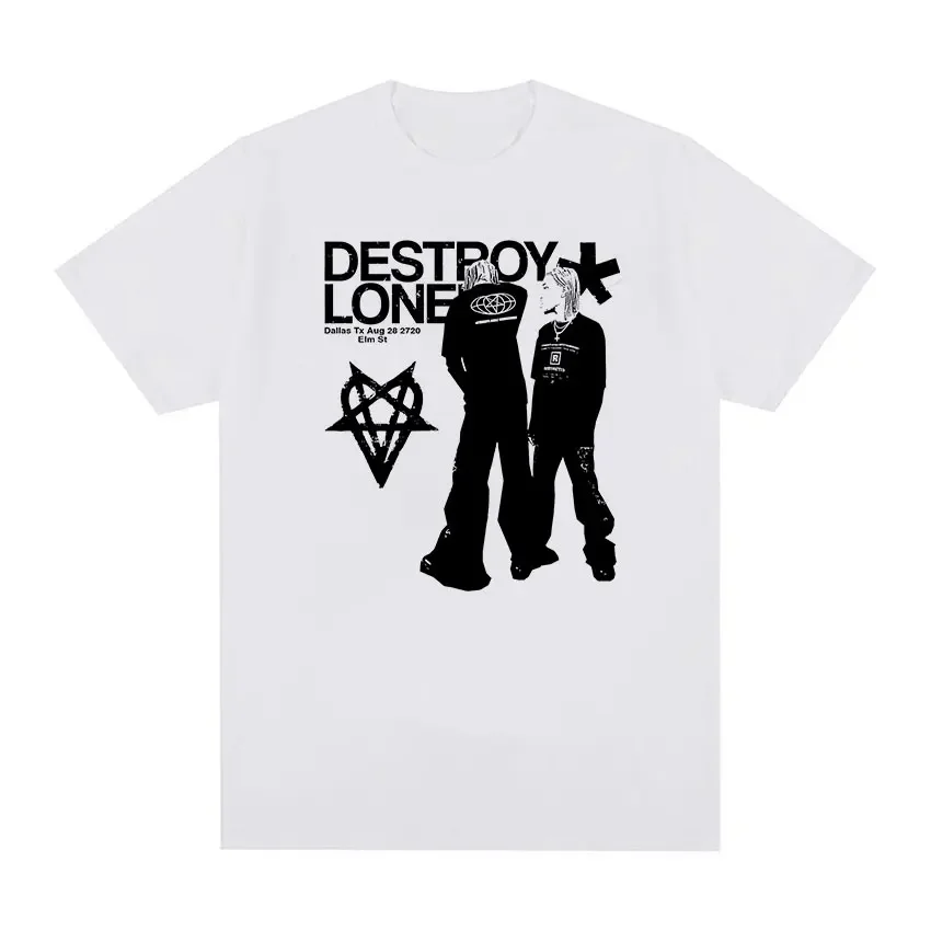 Rapper Playboi Carti Destroy Lonely Graphic T-Shirt Men's Fashion Harajuku Retro T Shirts Hip Hop Gothic Clothing Tees -
Rapper Playboi Carti Destroy Lonely Graphic T-Shirt Men's Fashion Harajuku Retro T Shirts Hip Hop Gothic Clothing Tees -