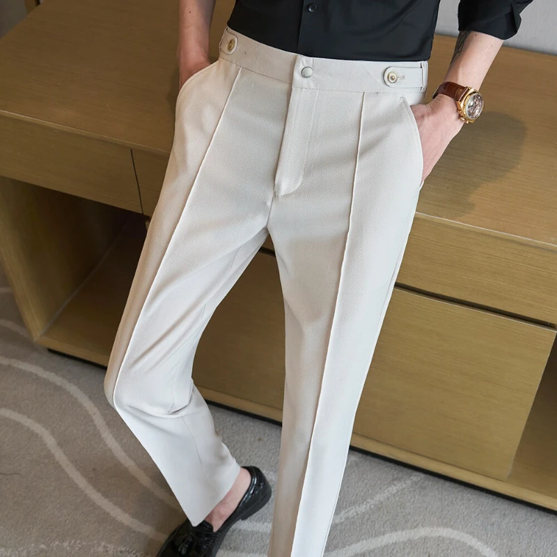 Waist Stretchable Spring/Summer Thin Suit Pants for Men, High Quality Wrinkle Resistant Draped Versatile Mens Casual Trousers
Waist Stretchable Spring/Summer Thin Suit Pants for Men, High Quality Wrinkle Resistant Draped Versatile Mens Casual Trousers
